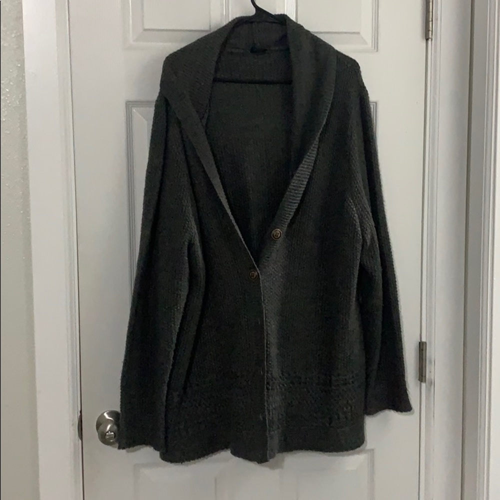 Gray cardigan